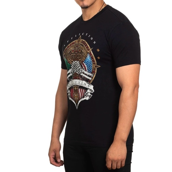 Affliction Black Label Men's Bonded by Pride Rhinestone T-Shirt Size Small - Picture 3 of 14